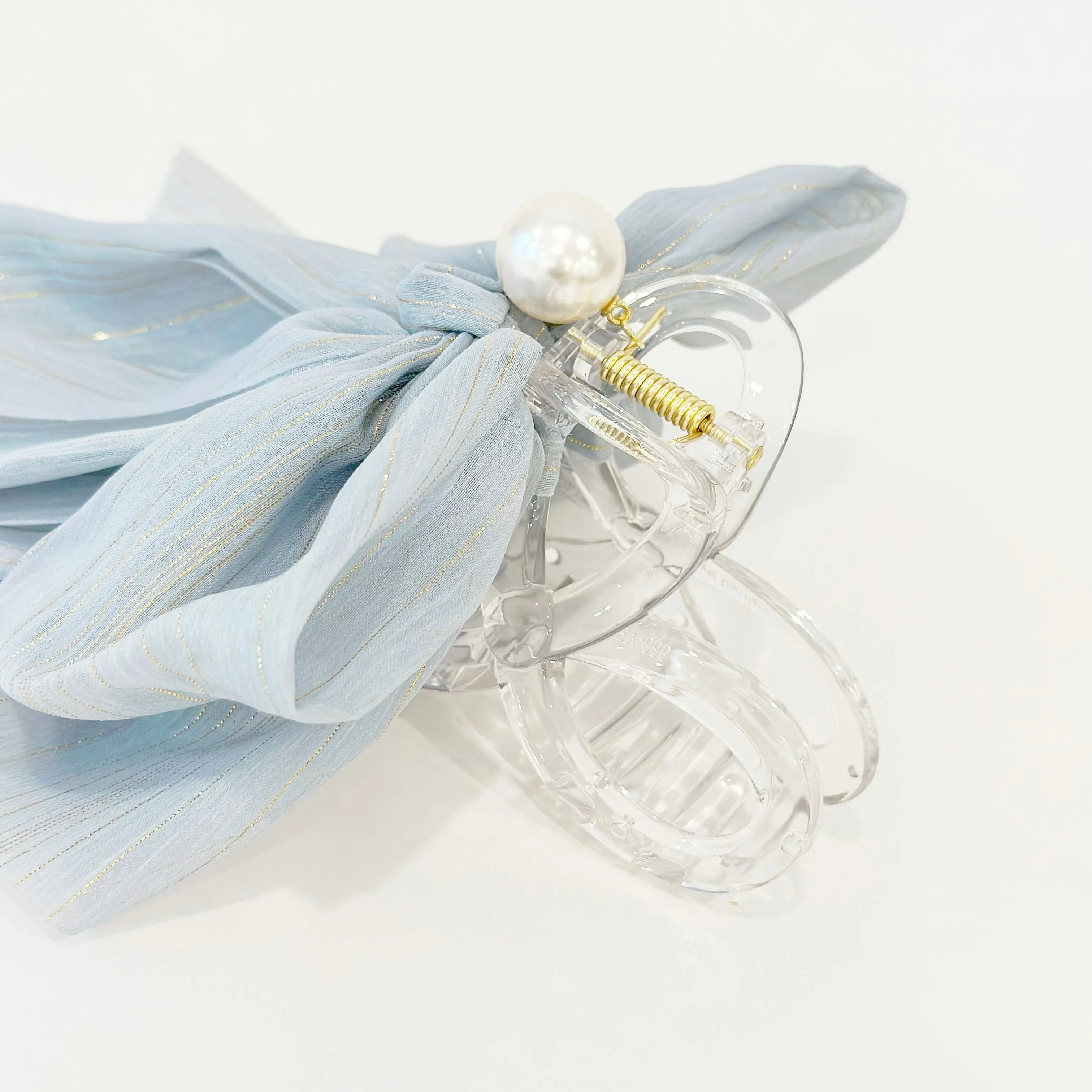 Pastel Vinca Ribbon Hair Claw