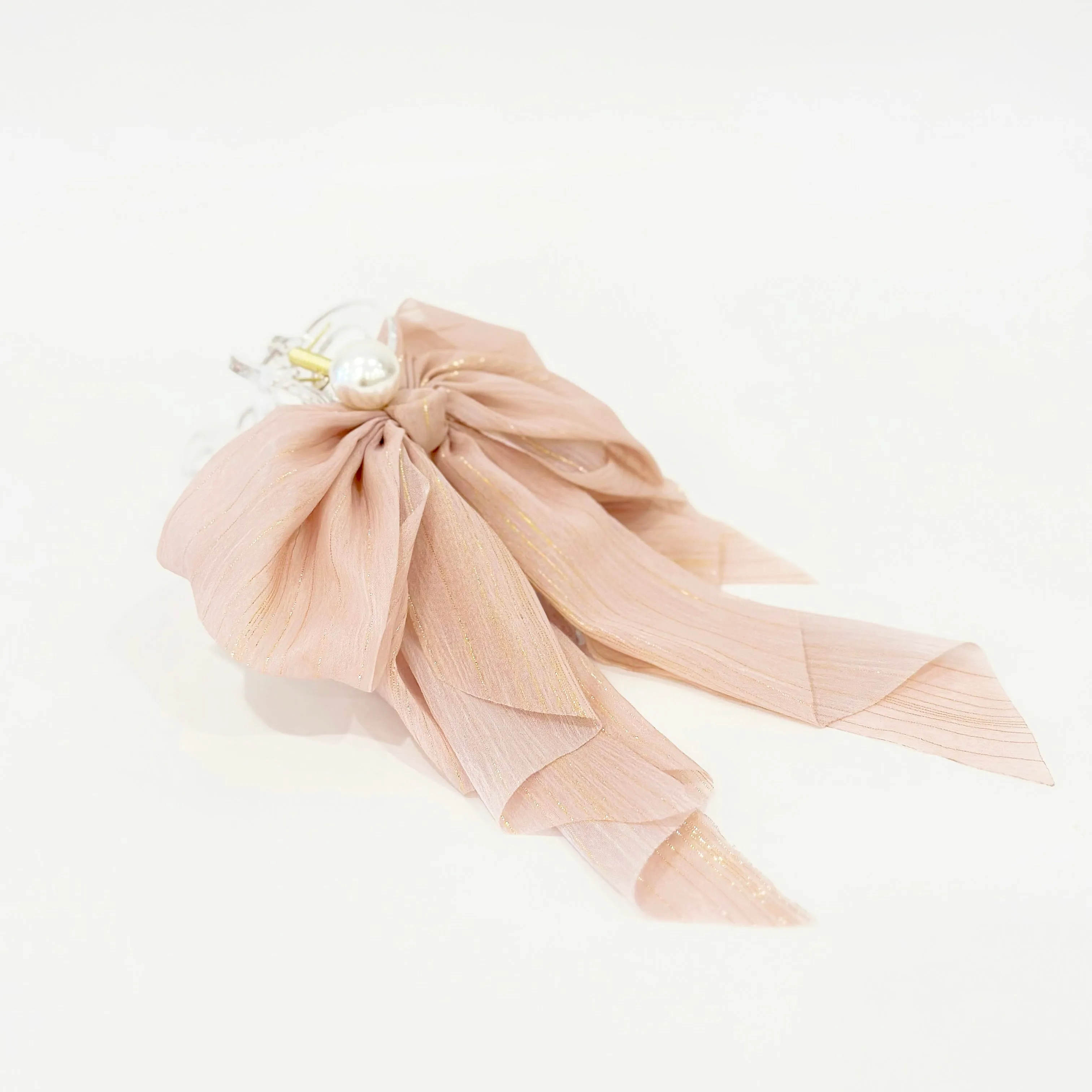 Pastel Vinca Ribbon Hair Claw