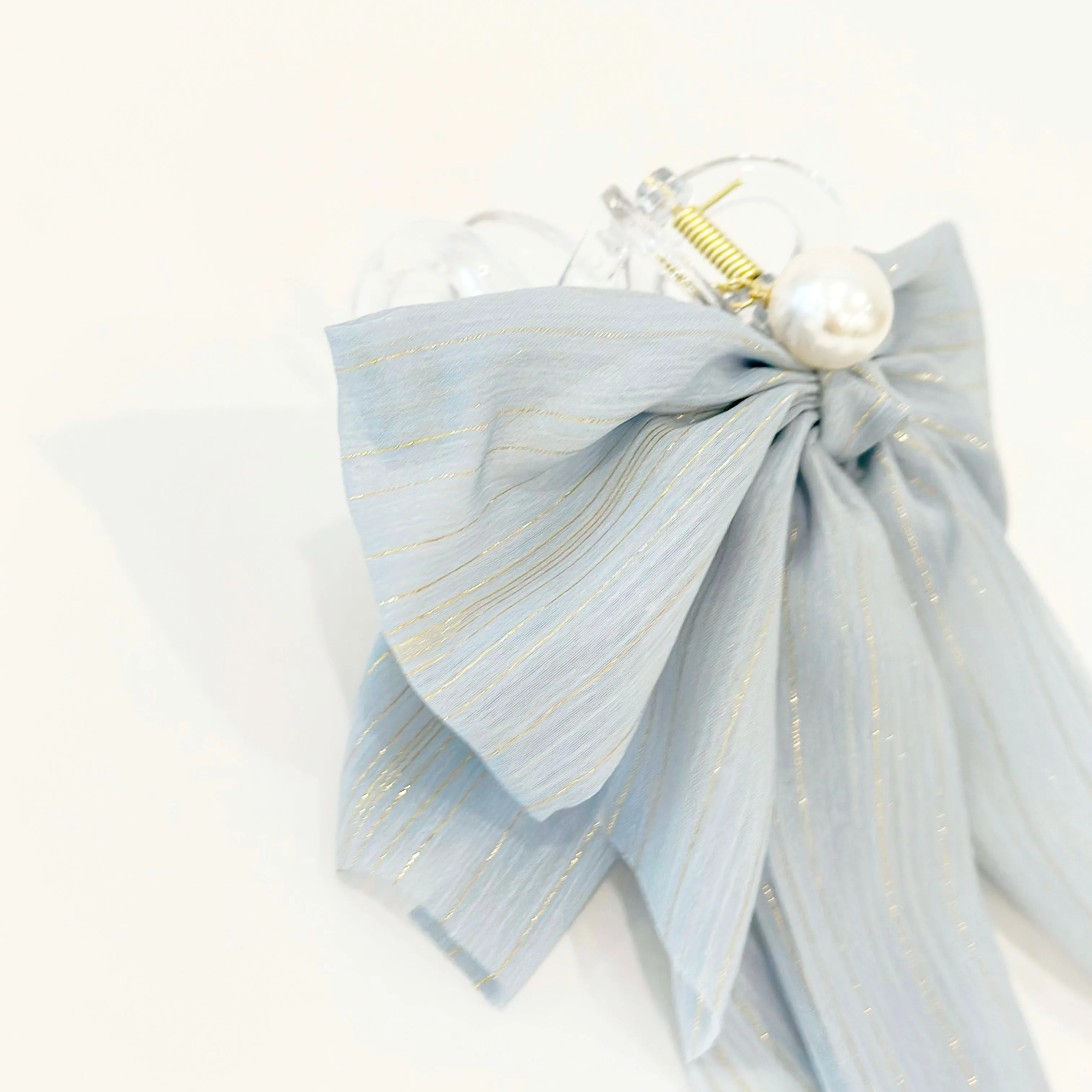 Pastel Vinca Ribbon Hair Claw