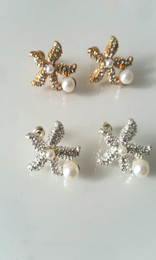 Pearl Sea Star Earrings