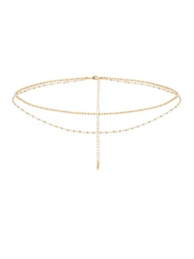 Pearl Strand Gold Body Chain