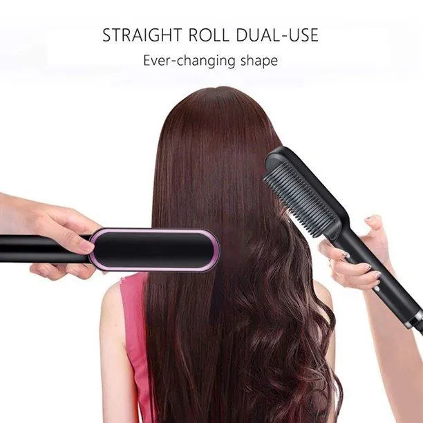 Professional Hair Straightener Tourmaline Hair Curler Brush Hair Comb