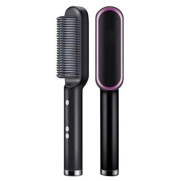 Professional Hair Straightener Tourmaline Hair Curler Brush Hair Comb