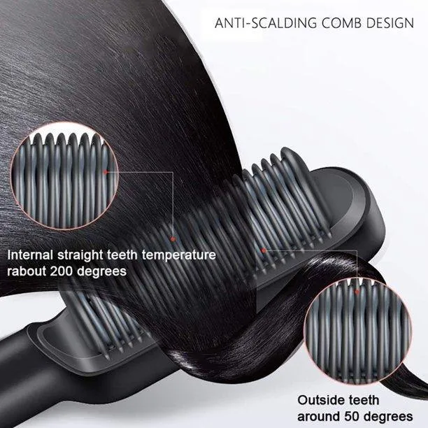 Professional Hair Straightener Tourmaline Hair Curler Brush Hair Comb