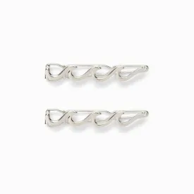 PURA VIDA WAVE HAIR BARRETTES (SET OF 2)