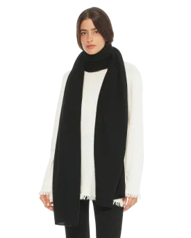 Pure Cashmere Maxi Scarf Black