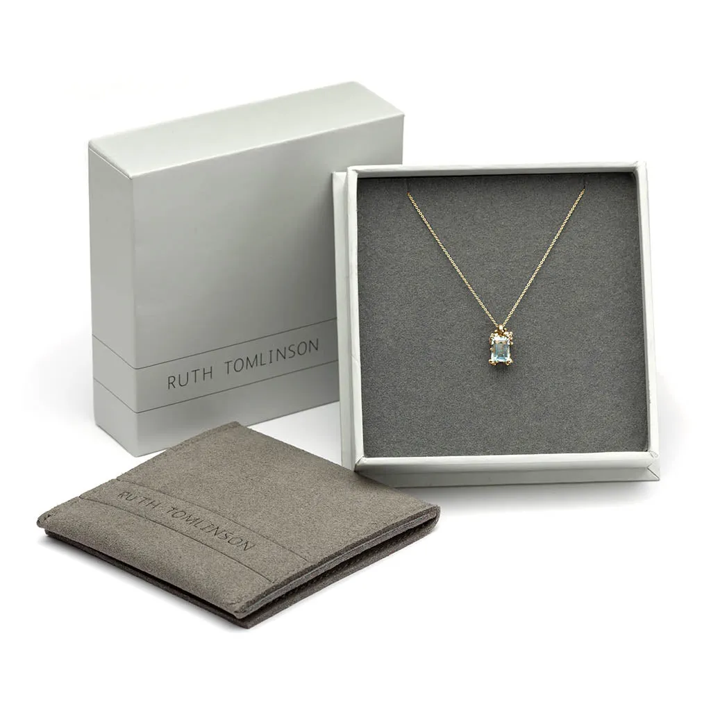 Pyramid Raw Diamond Pendant
