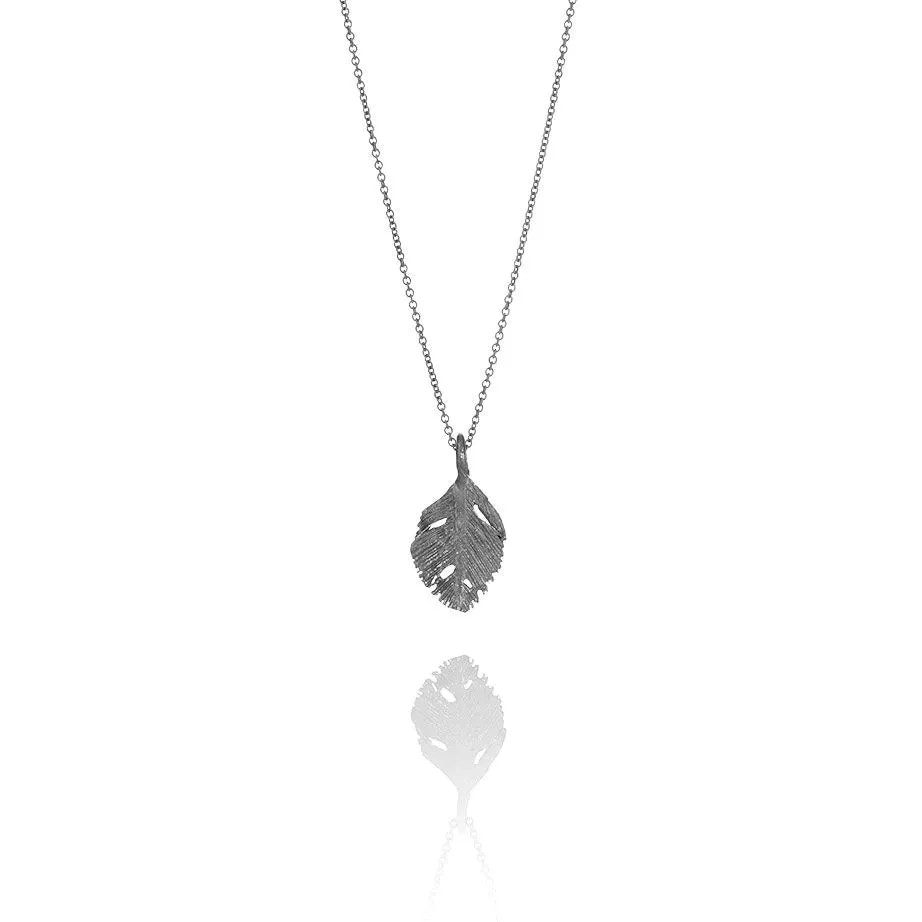 RAVEN NECKLACE oxidized silver