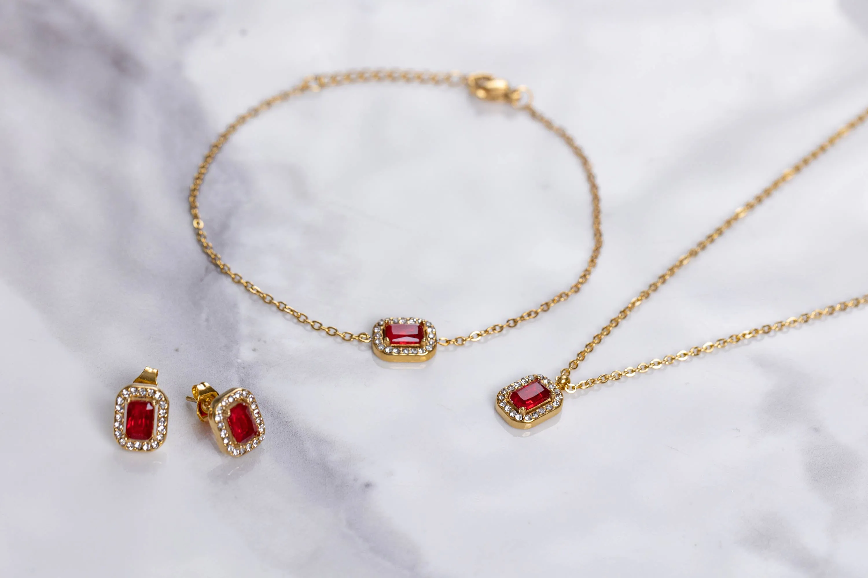 Red rosetta set