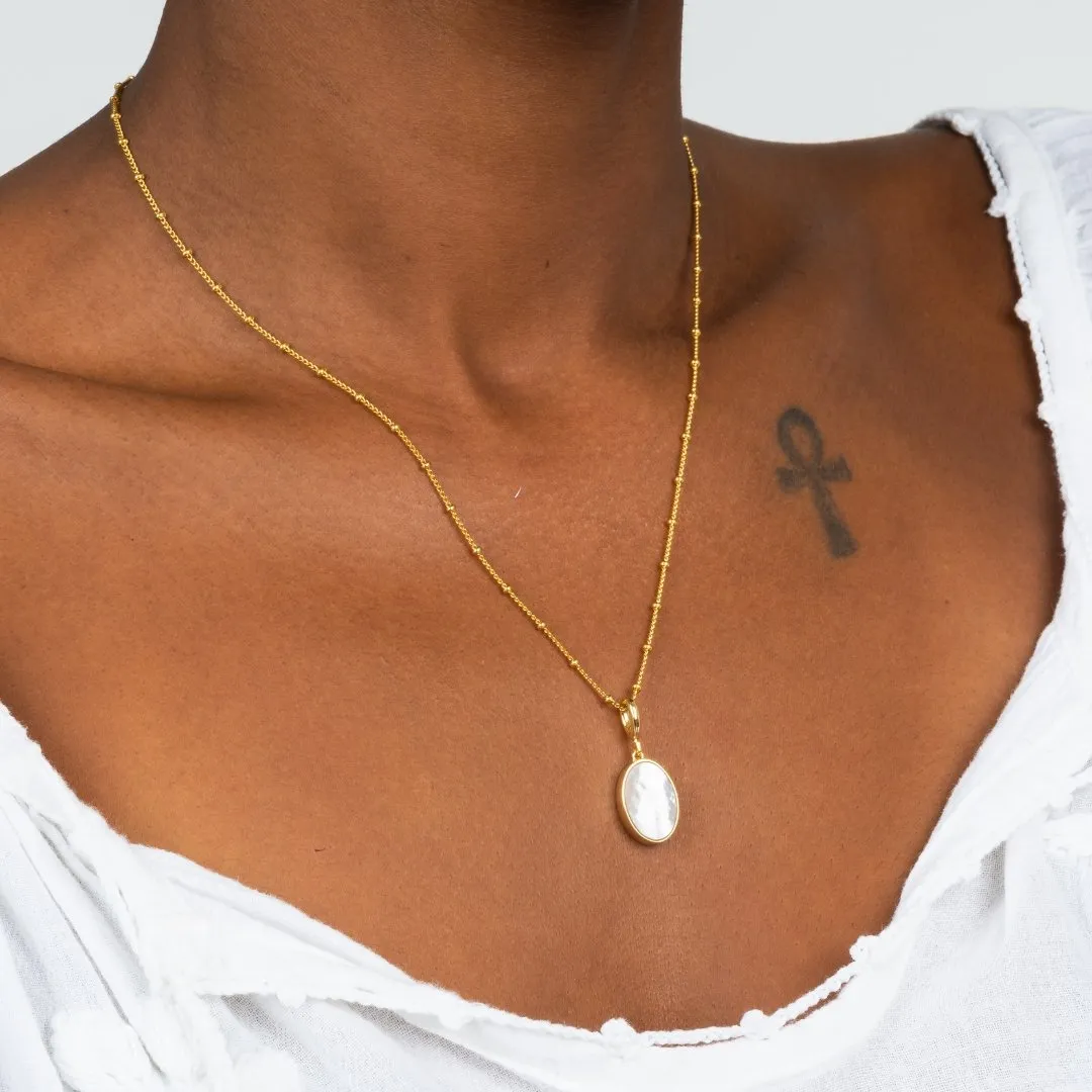 Reversible Mother of Pearl Necklace