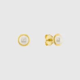 Richmond White Pearl & Gold Vermeil Stud Earrings