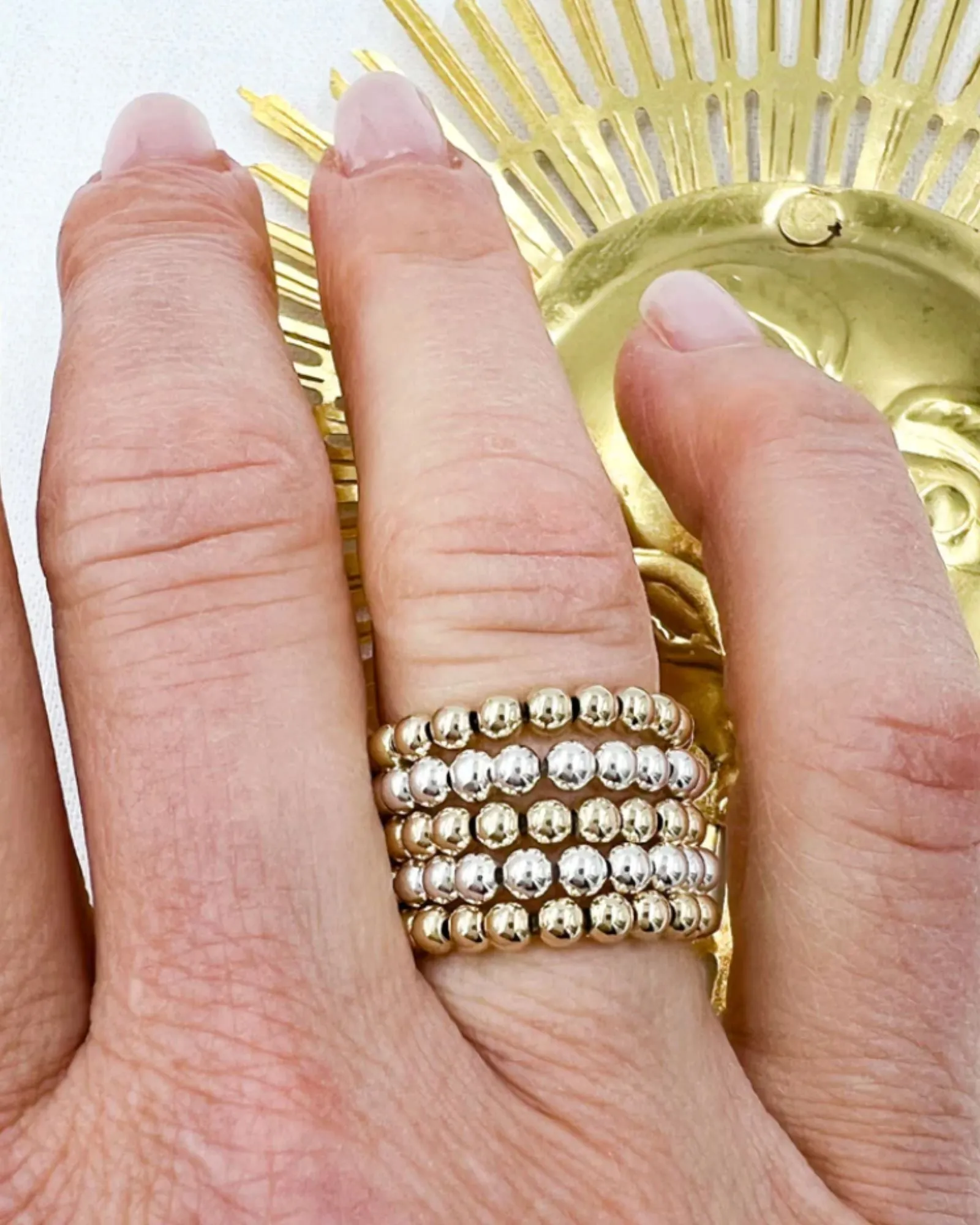 Saskia de Vries Gold Filled Rings