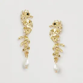 Sea Horse   Pearl - Gold