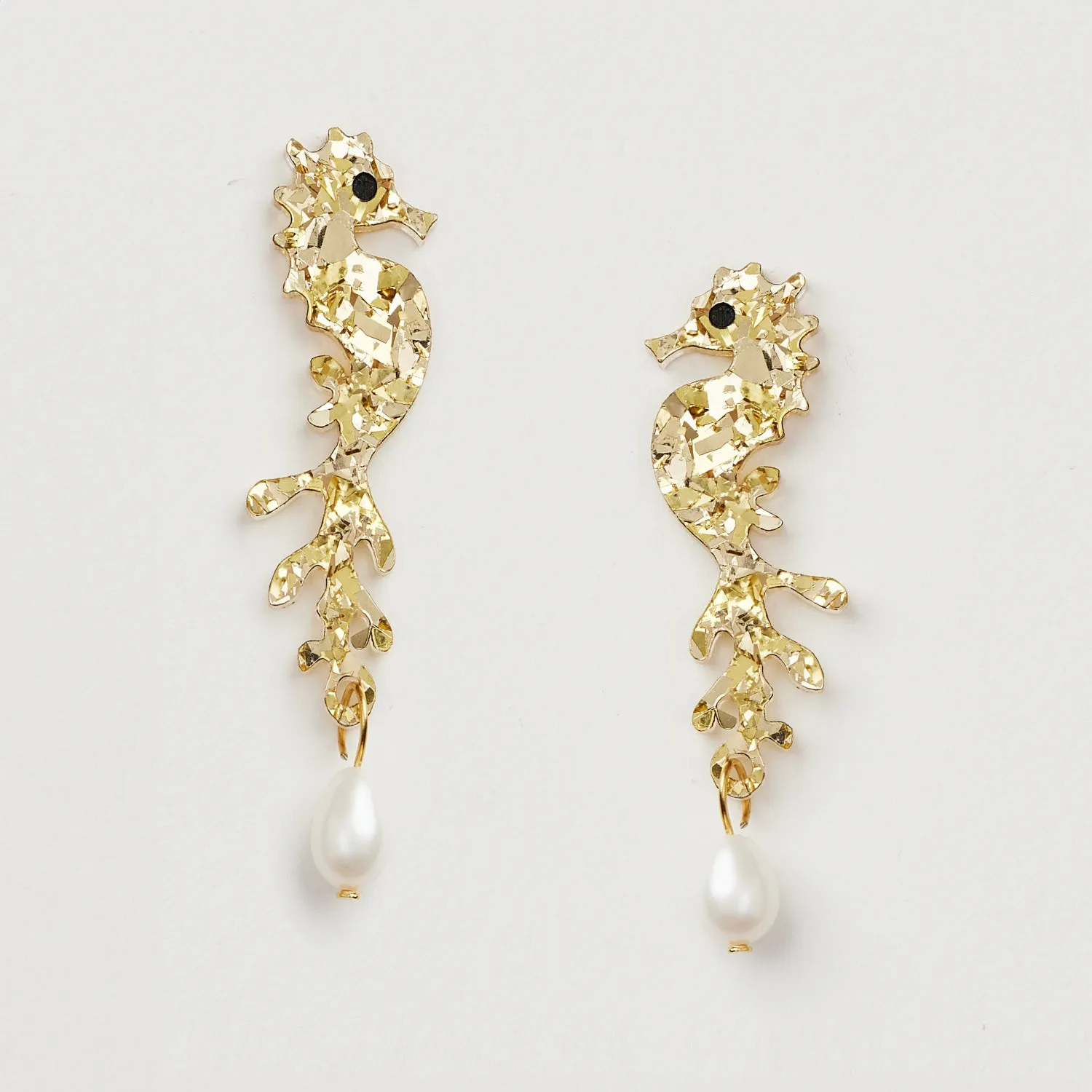 Sea Horse   Pearl - Gold