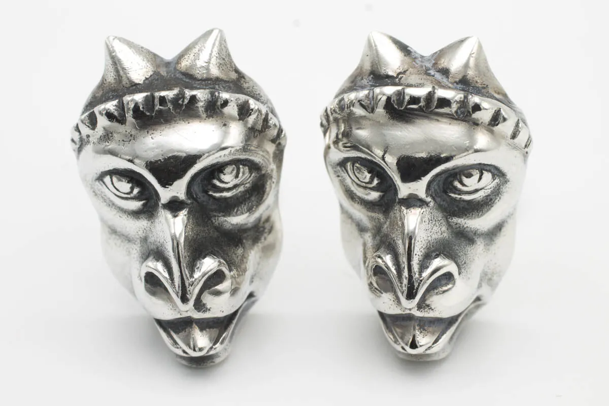 Silver Gargoyle cuff-links