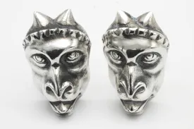 Silver Gargoyle cuff-links