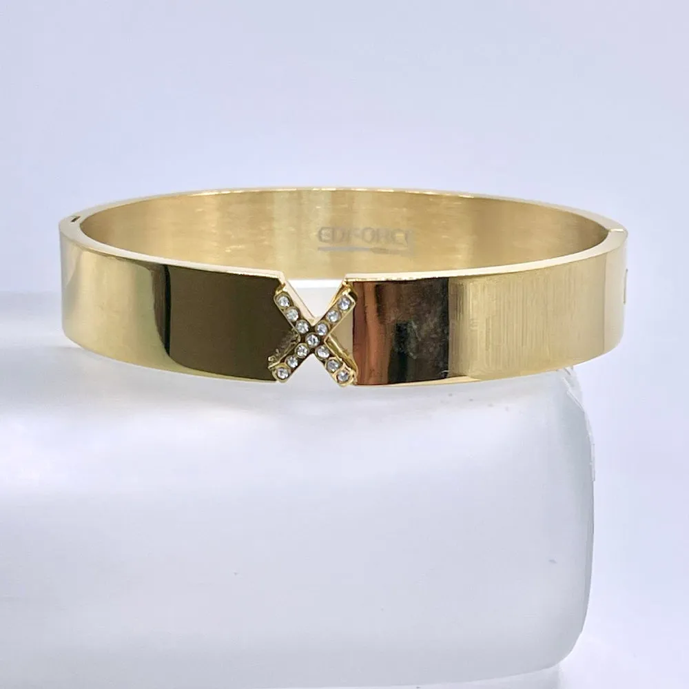 Solid X Ring Bracelet