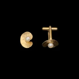 Spiral Geranium Cufflinks
