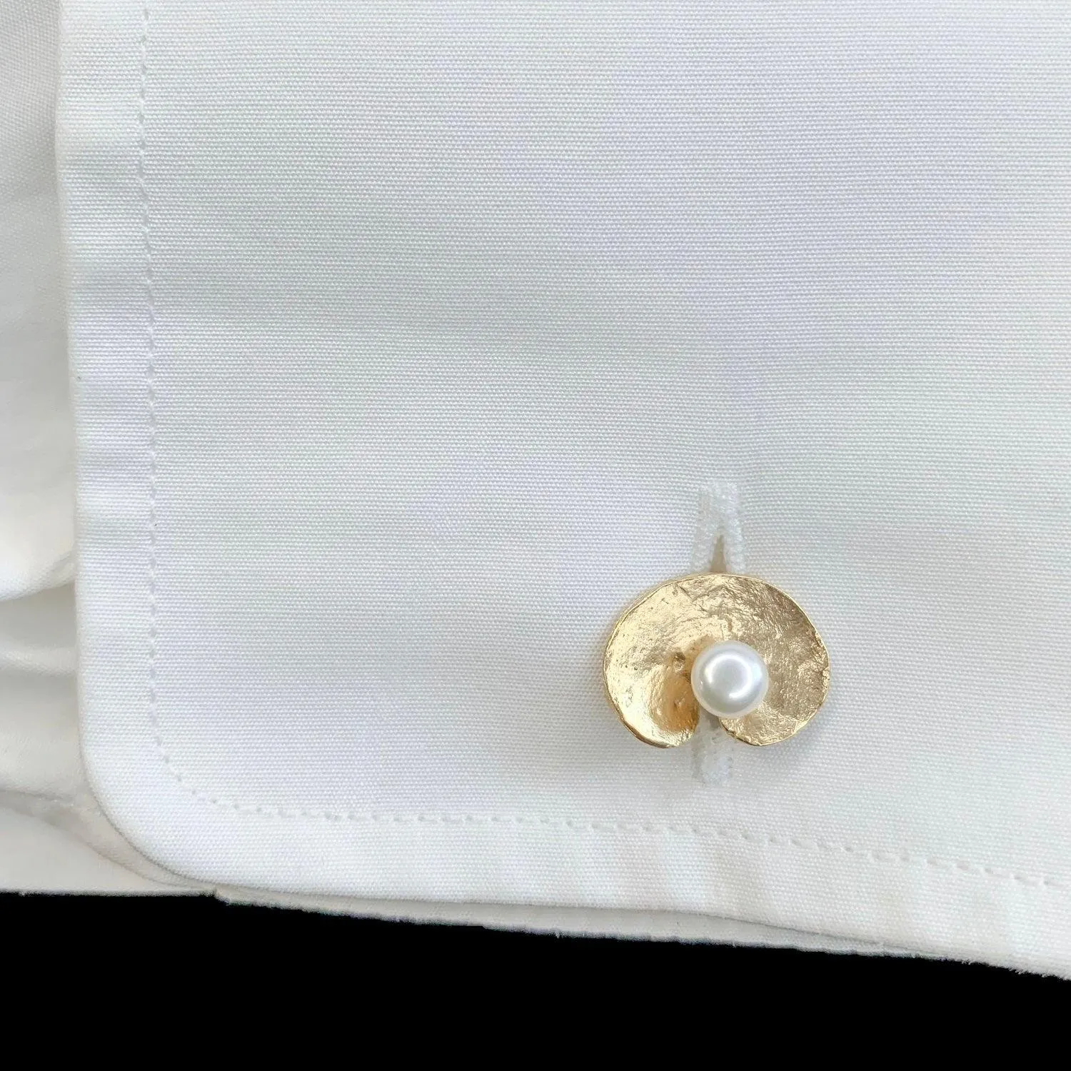 Spiral Geranium Cufflinks