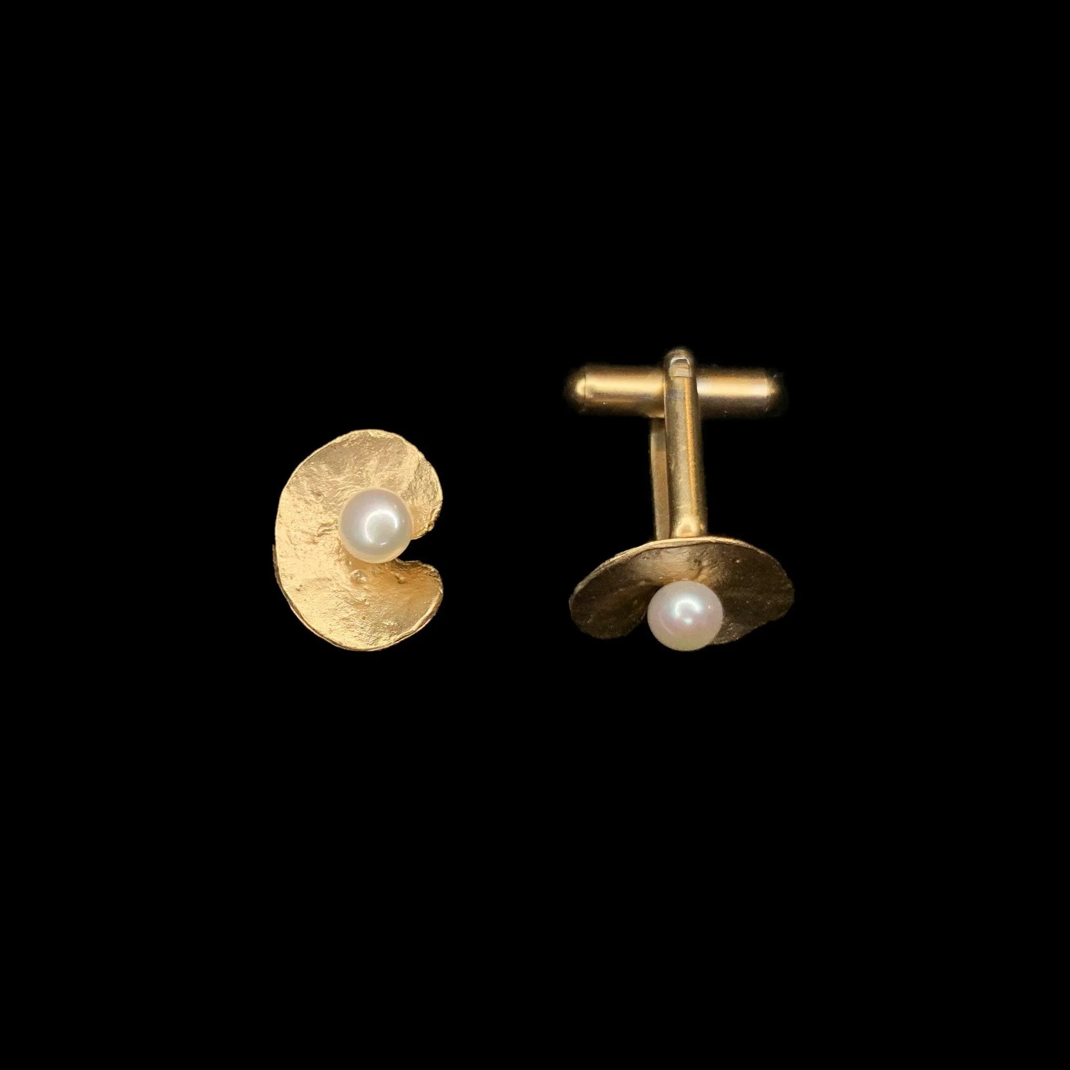 Spiral Geranium Cufflinks