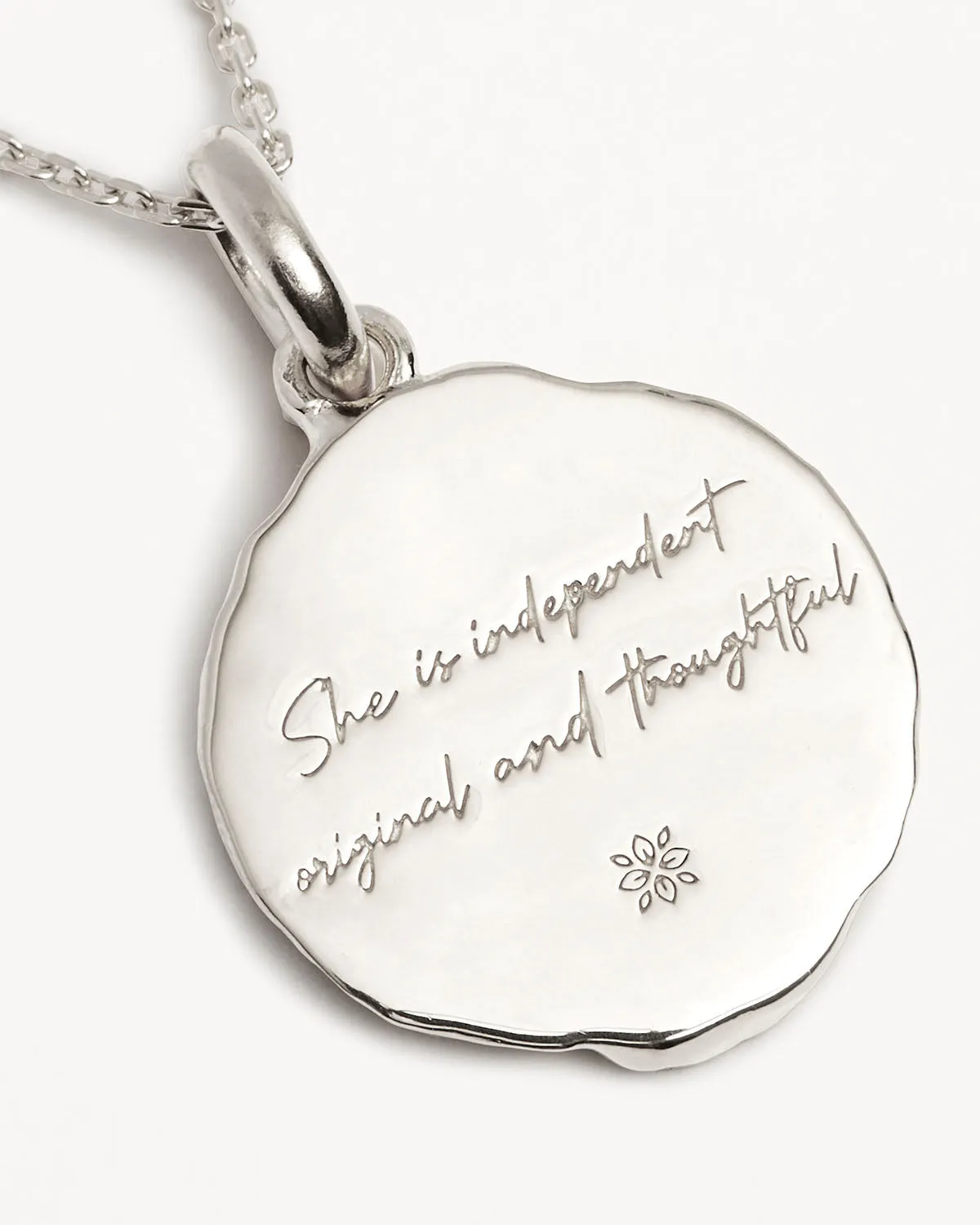 Sterling Silver She is Zodiac Necklace - Aquarius