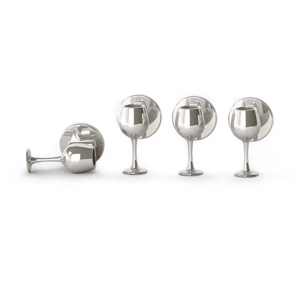 Sterling Silver Wine Bottle & Glass Set