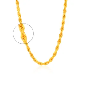 TAKA Jewellery 916 Solid Rope Gold Chain