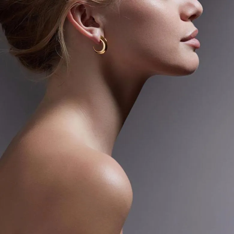 Talon Cat Claw Medium Hoop Earrings - Yellow Gold Vermeil