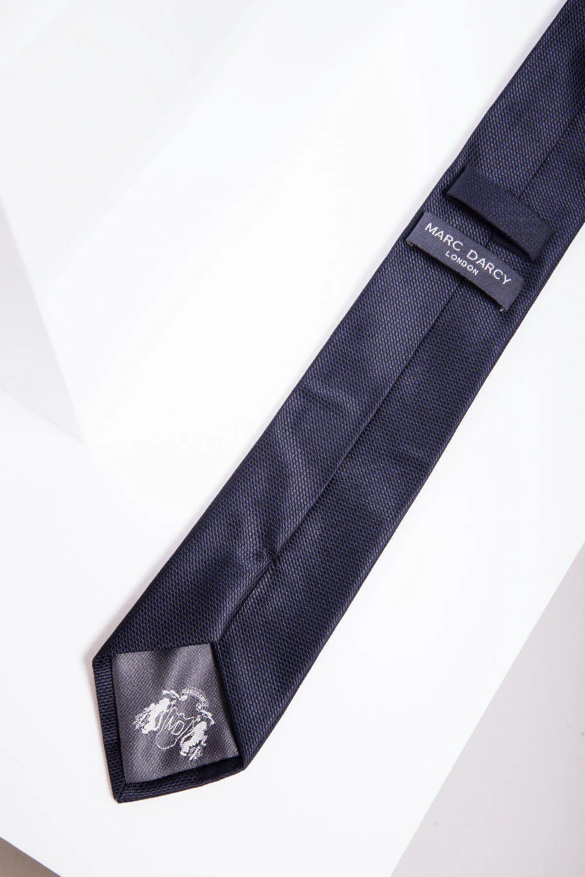 TB17 - Birdseye Tie and Pocket Square Set In Midnight