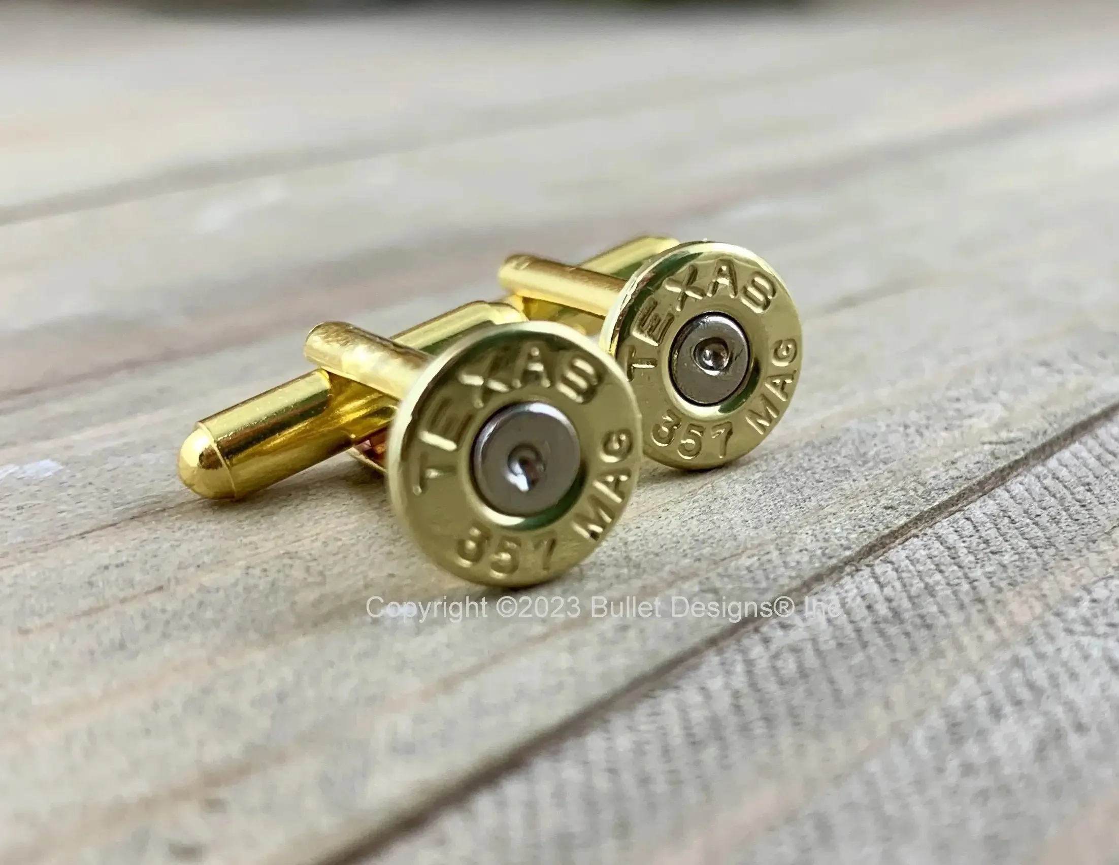 Texas 357 Magnum Thin Bullet Cuff Links