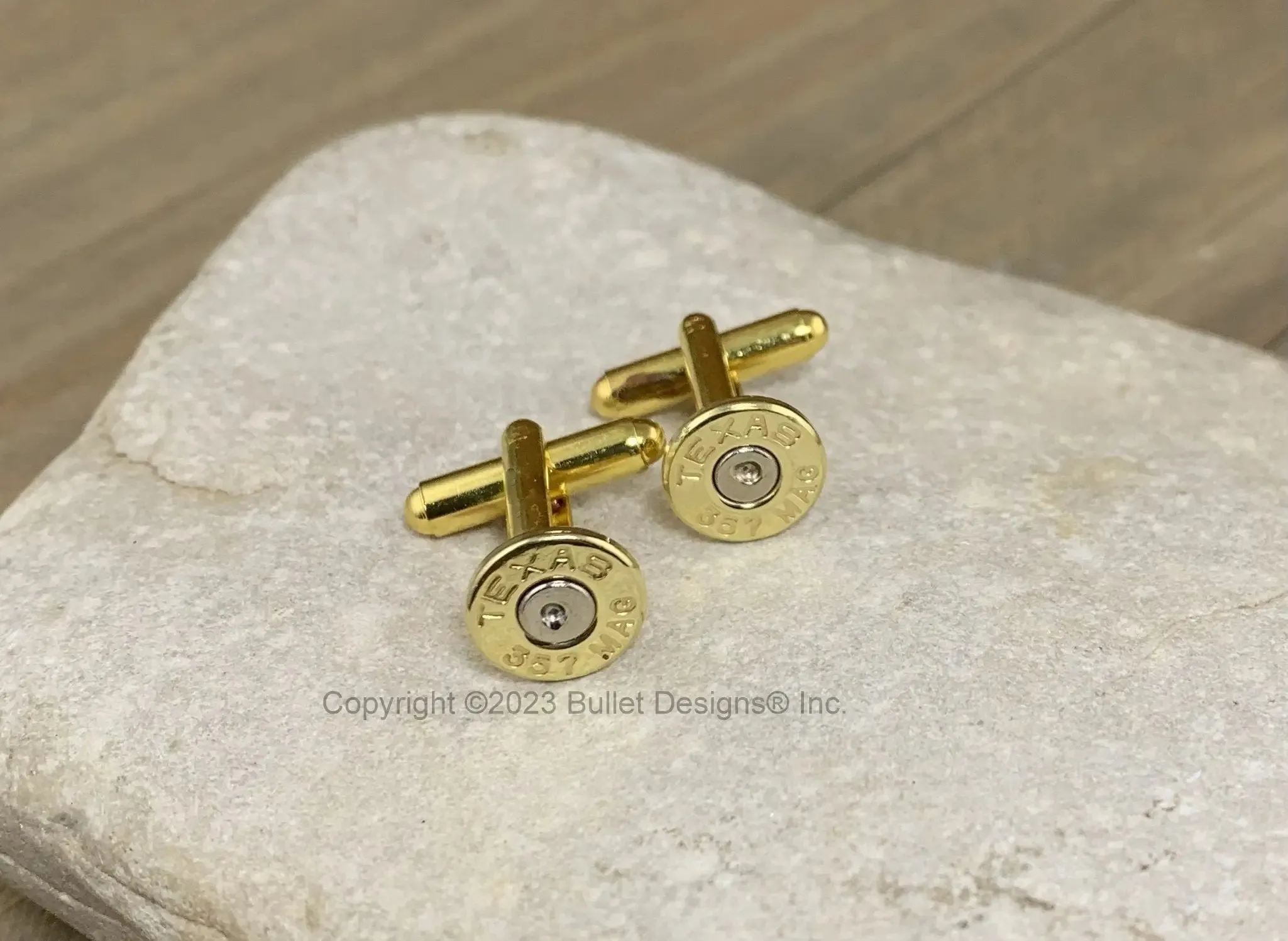 Texas 357 Magnum Thin Bullet Cuff Links