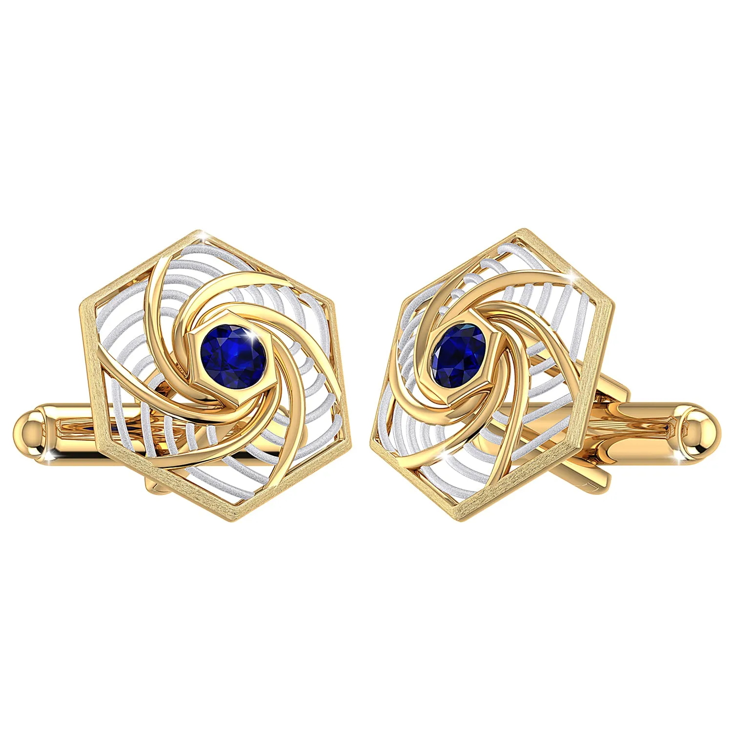 THE BLUE VORTEX CUFFLINKS