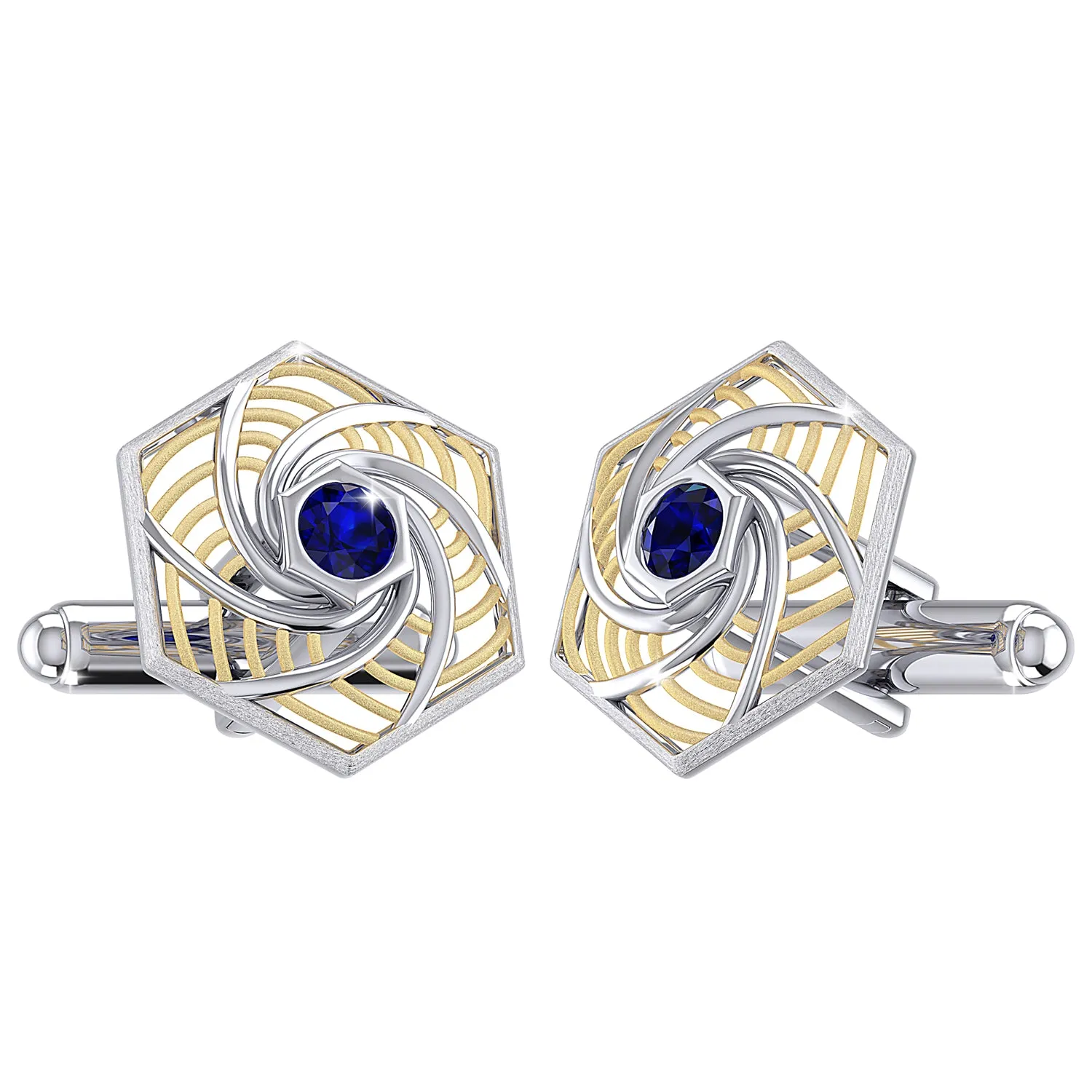 THE BLUE VORTEX CUFFLINKS