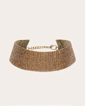 The Victoria choker - champagne crystals