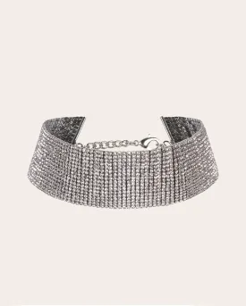 The Victoria choker - white crystals