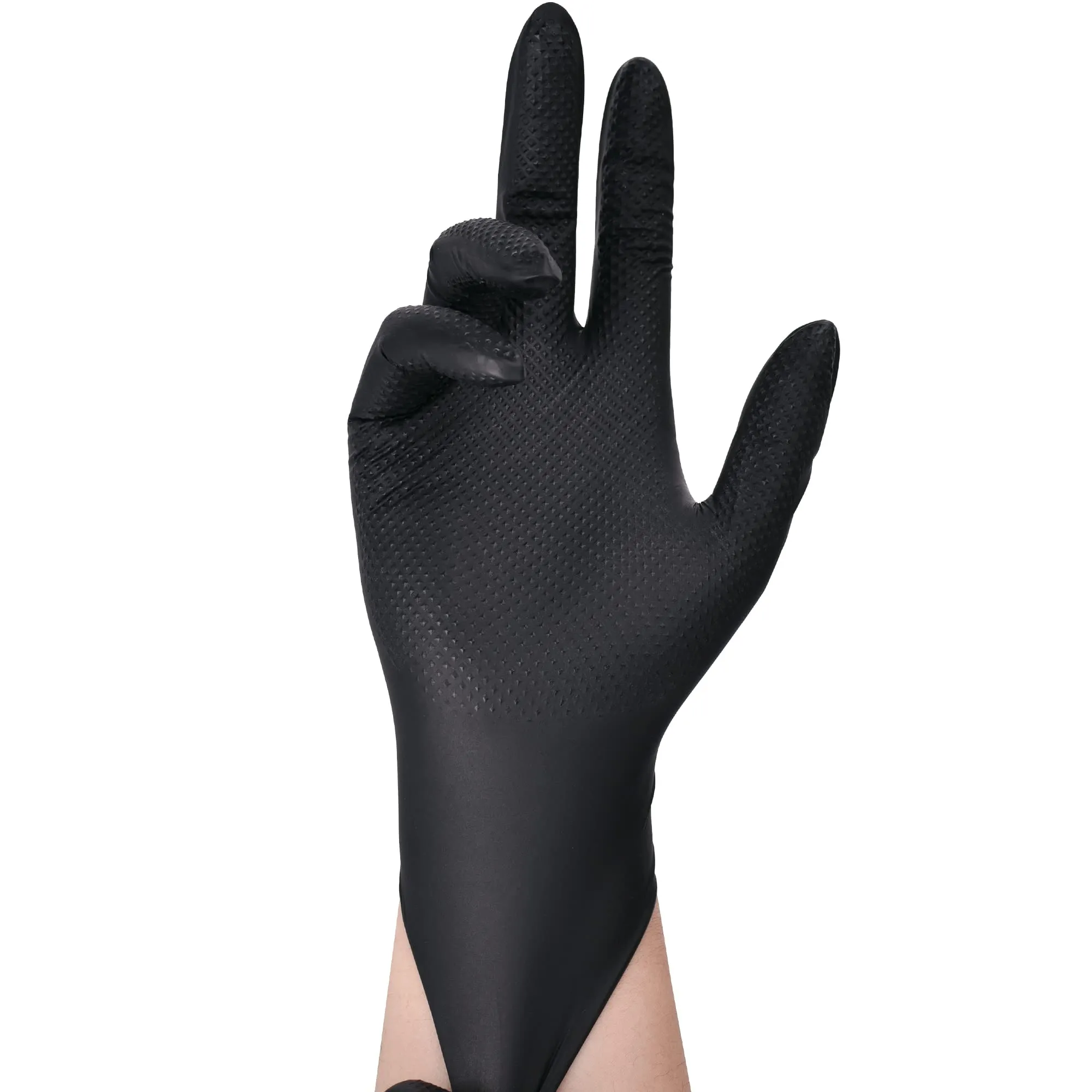 TitanFlex 8-mil Premium Nitrile Gloves, Black, Medium, Unisex, Protective Glove