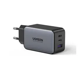 UGREEN 65W 3 Port  2CIA EU USB C PD Charger Supports PPS GaN Compatible with MacBook Pro, MacBook Air, iPhone 13 Pro, iPhone 12, iPad Pro, Dell XPS 15, Galaxy S21 etc. (10335 )