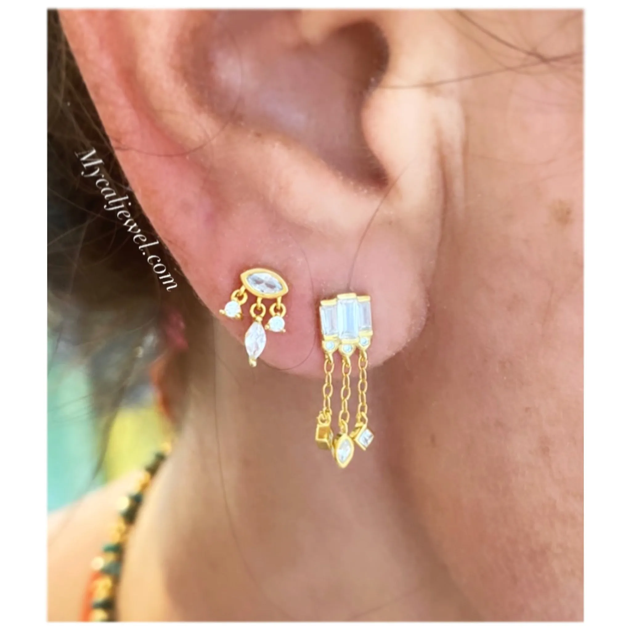 Waterfall Eye Stud Earring