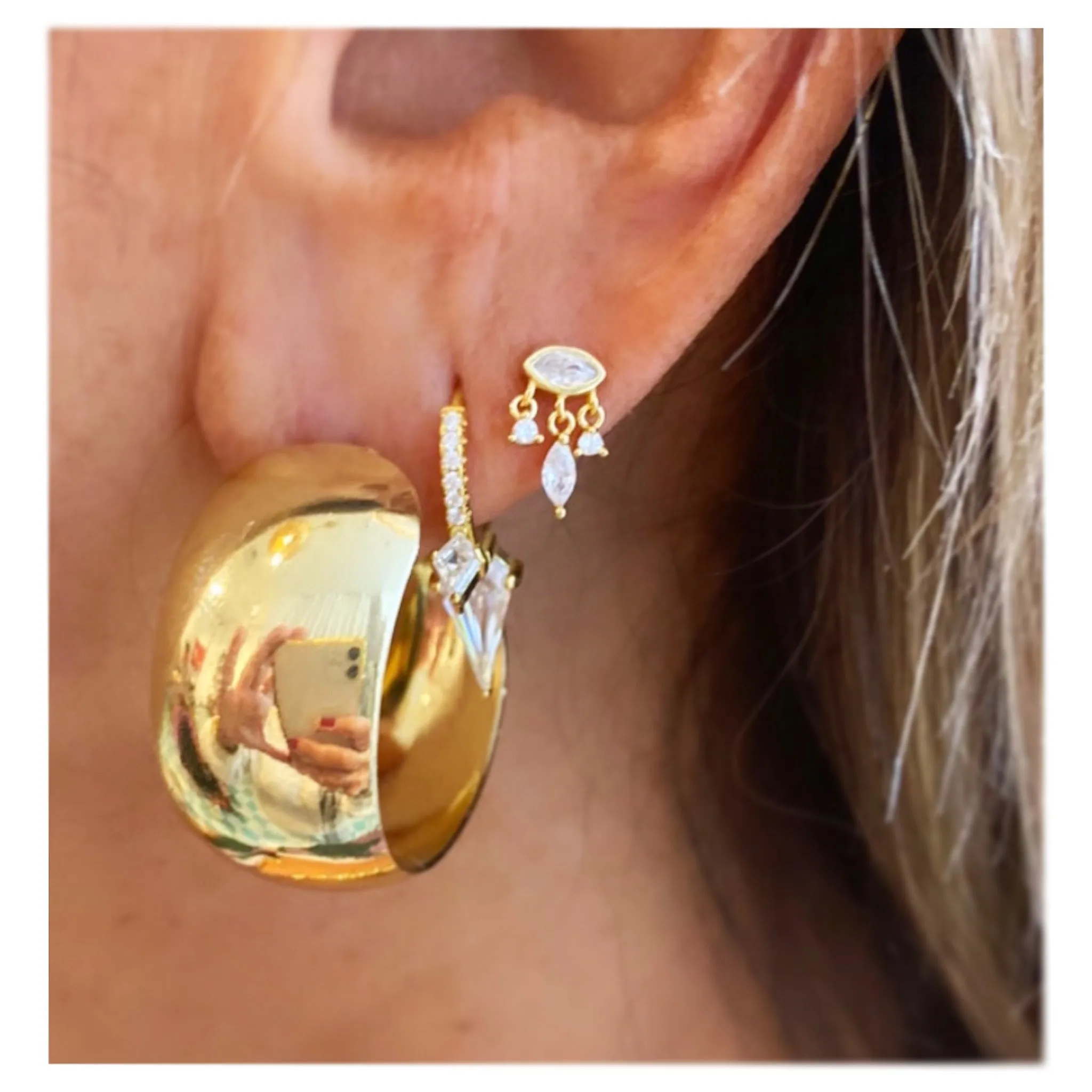 Waterfall Eye Stud Earring