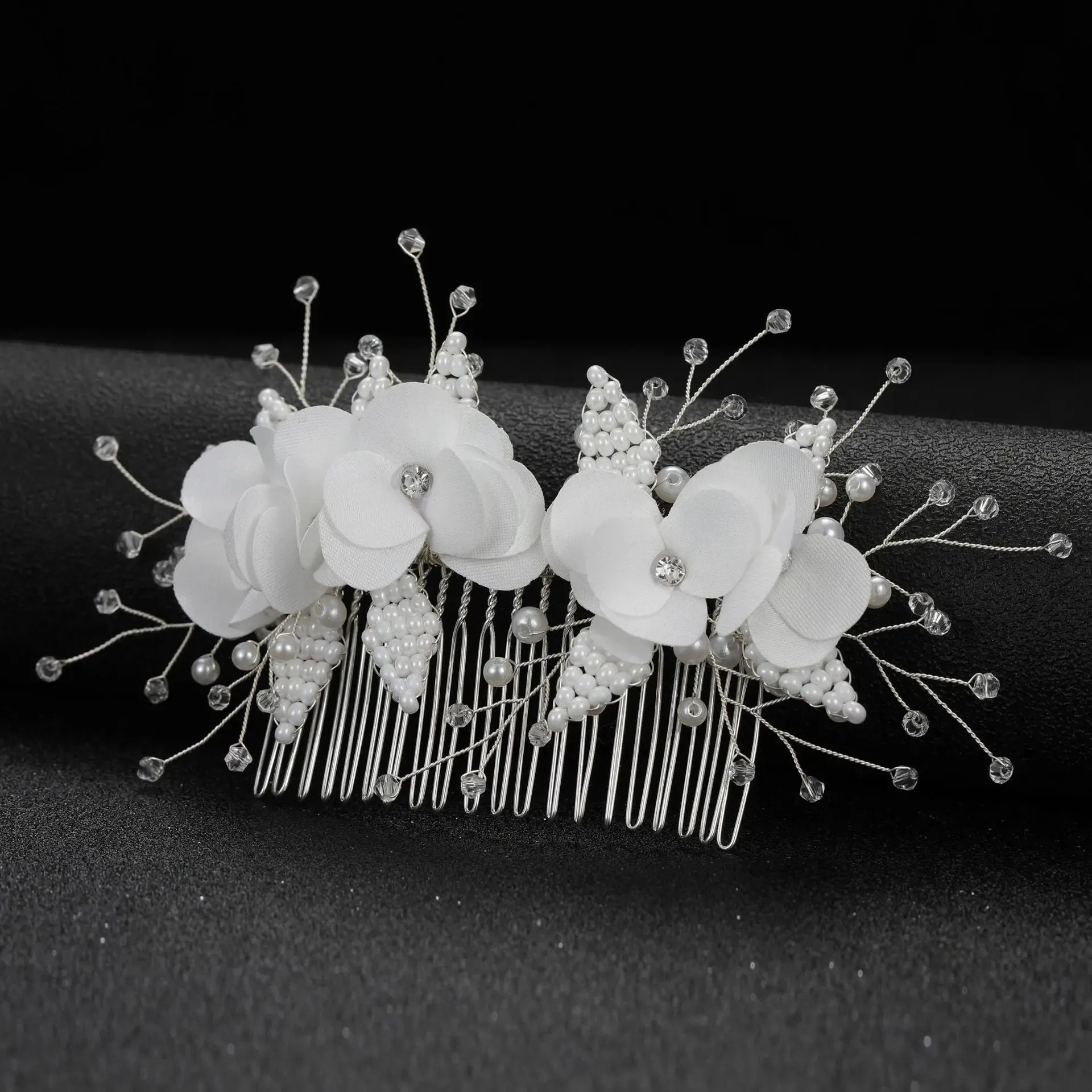 Wedding Hair Piece, Pearl Hair Pins, Gold Hair Clip, Flower Hair Piece, Floral Hair Comb, Bridal Hair Comb, Bridal Hair Accessories