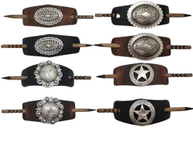 Western Concho Hair Barrettes