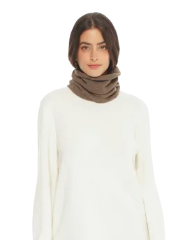 Women's Pure Cashmere Collar Scarf Brown