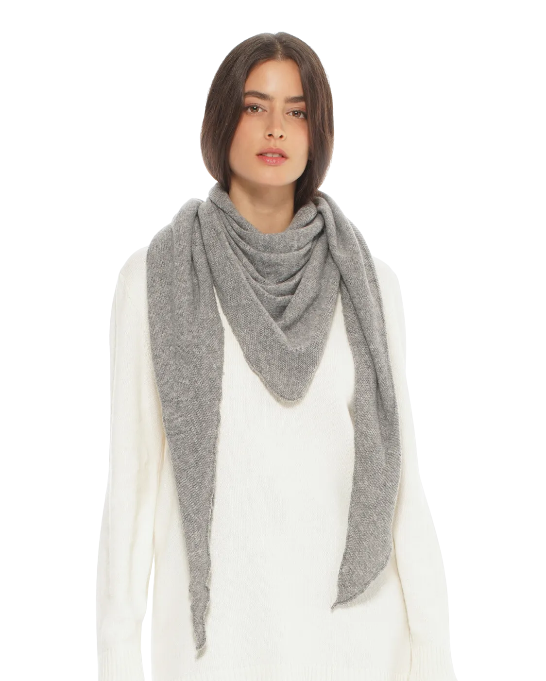Women's Pure Cashmere Foulard Medium Grey