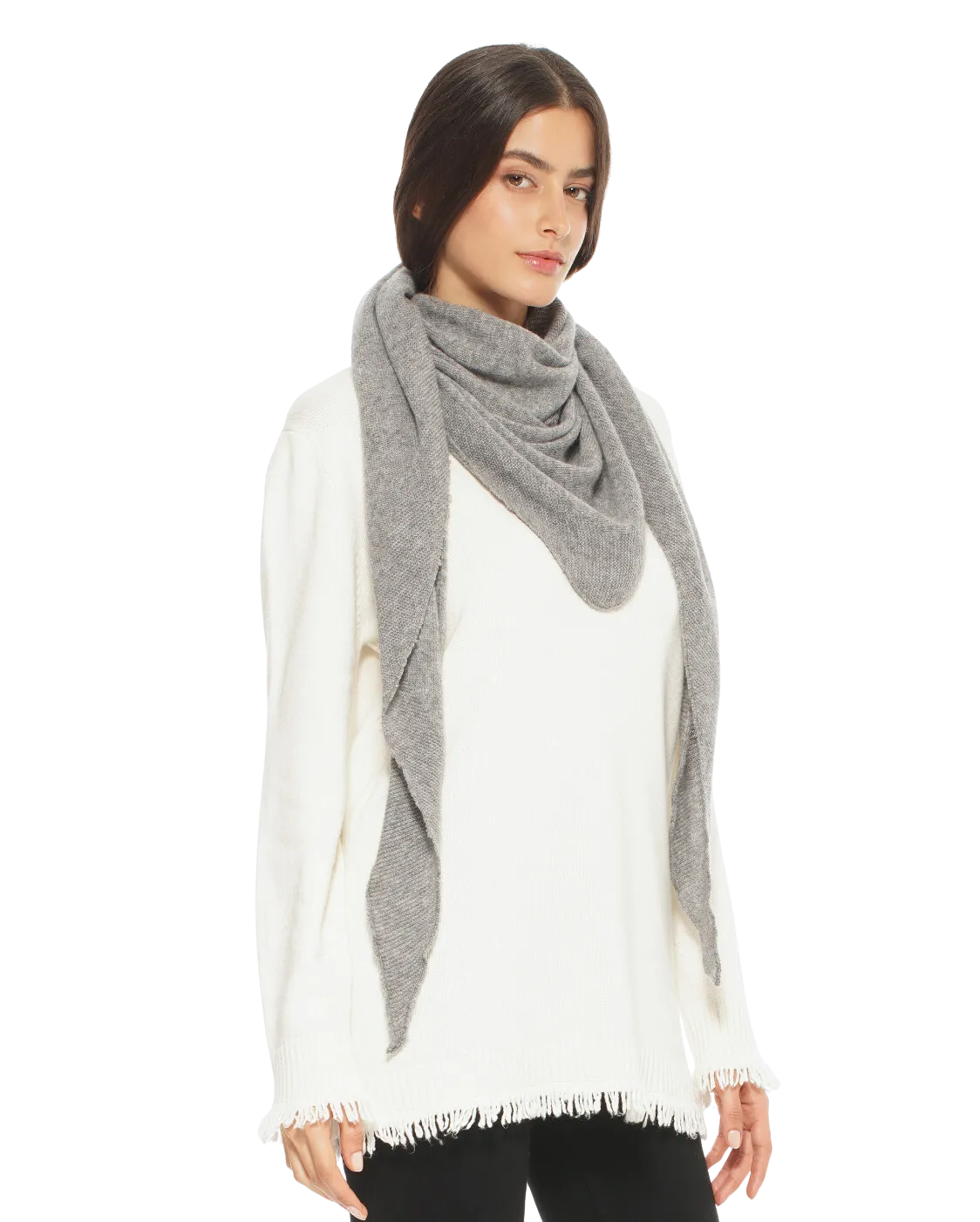 Women's Pure Cashmere Foulard Medium Grey